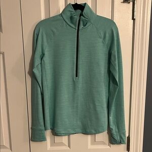 Under Armour Cold Gear Light Teal Quarter-Zip Pullover